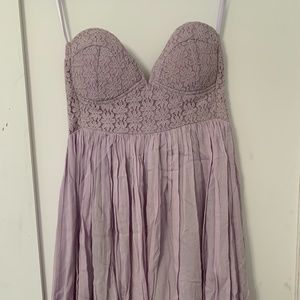 Lilac strapless dress
